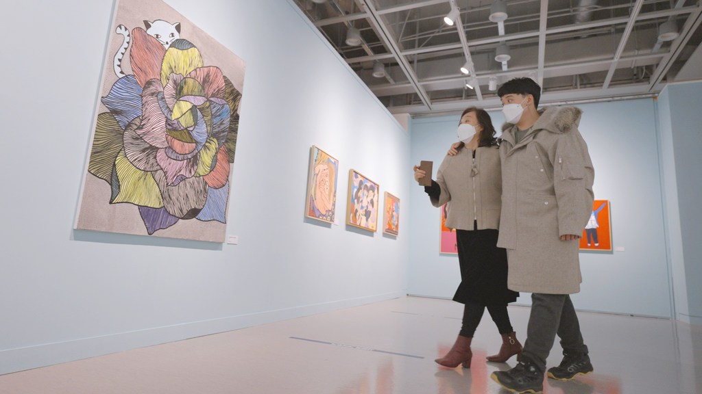 یک نمایشگاه هنری در سئول، جمهوری کره.